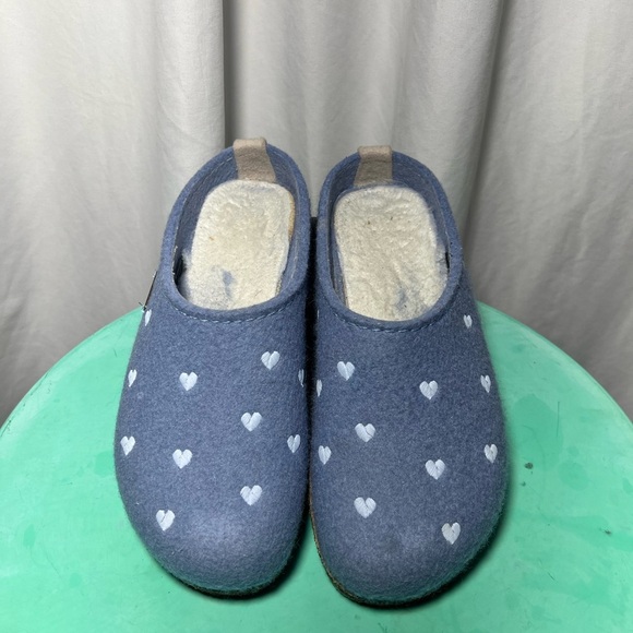 HAFLINGER Cuoricini Felt Clog Wool Slipper | 39 (US8) - Picture 2 of 13